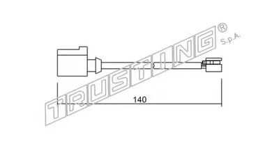 Сигнализатор, износ тормозных колодок TRUSTING купить