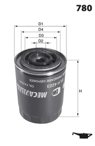 Масляный фильтр MECAFILTER MECAFILTER купить