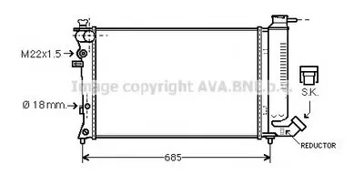 Радиатор, охлаждение двигателя AVA QUALITY COOLING купить