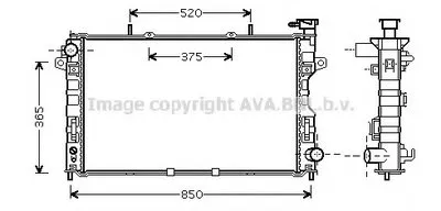 Радиатор, охлаждение двигателя AVA QUALITY COOLING купить