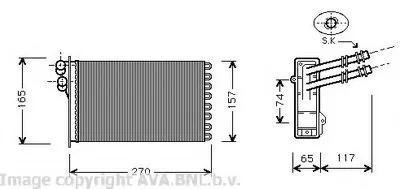 Теплообменник, отопление салона AVA QUALITY COOLING купить
