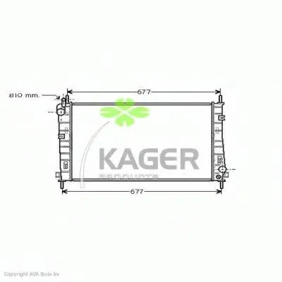 Радиатор, охлаждение двигателя KAGER купить