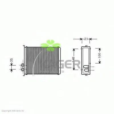 Теплообменник, отопление салона KAGER купить