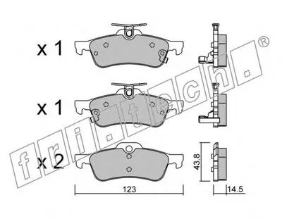 Комплект тормозных колодок, дисковый тормоз fri.tech. купить