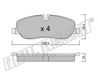 Комплект тормозных колодок, дисковый тормоз fri.tech. купить