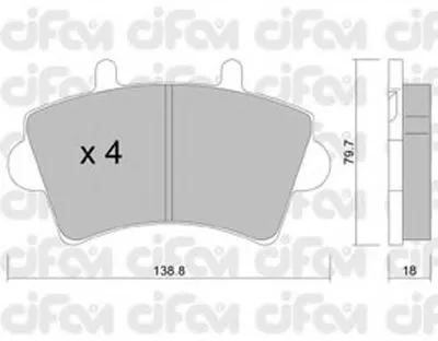 Комплект тормозных колодок, дисковый тормоз CIFAM купить