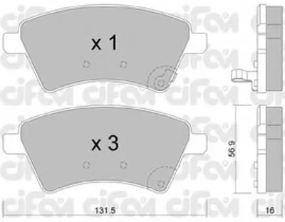 Комплект тормозных колодок, дисковый тормоз CIFAM купить