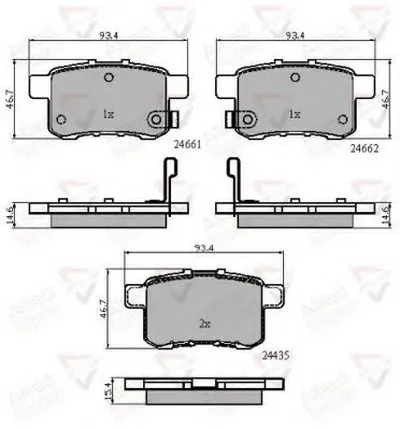 Комплект тормозных колодок, дисковый тормоз ANL Braking COMLINE купить