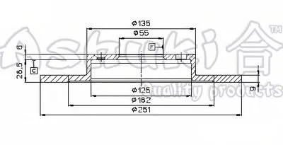 Тормозной диск ASHUKI купить