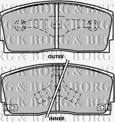 Комплект тормозных колодок, дисковый тормоз BORG & BECK купить