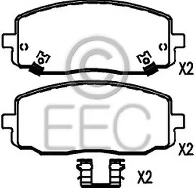 Комплект тормозных колодок, дисковый тормоз EEC купить