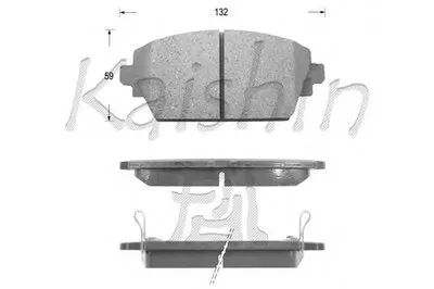 Комплект тормозных колодок, дисковый тормоз KAISHIN купить