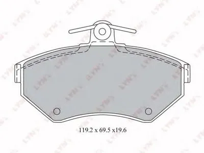 Комплект тормозных колодок, дисковый тормоз LYNXauto купить