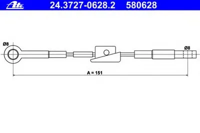 Трос, стояночная тормозная система ATE купить