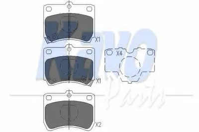 Комплект тормозных колодок, дисковый тормоз KAVO PARTS купить