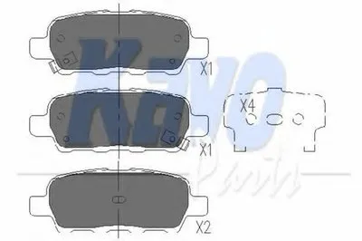 Комплект тормозных колодок, дисковый тормоз KAVO PARTS купить