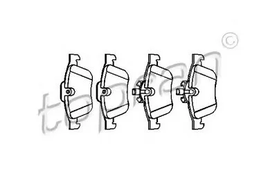 Комплект тормозных колодок, дисковый тормоз TOPRAN купить