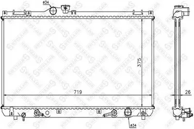 Радиатор, охлаждение двигателя STELLOX купить