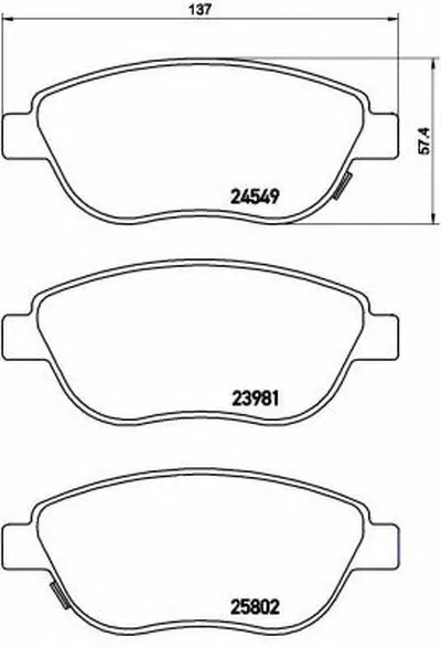 Комплект тормозных колодок, дисковый тормоз BREMBO купить
