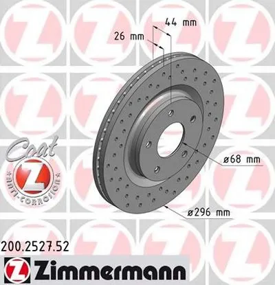 Тормозной диск SPORT BRAKE DISC COAT Z ZIMMERMANN купить