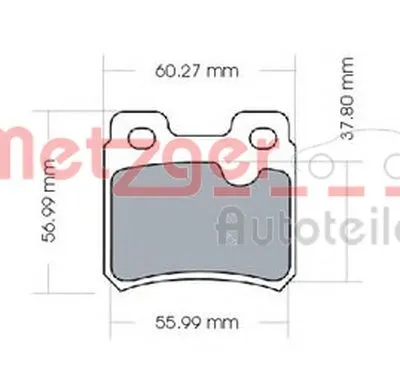 Комплект тормозных колодок, дисковый тормоз METZGER купить