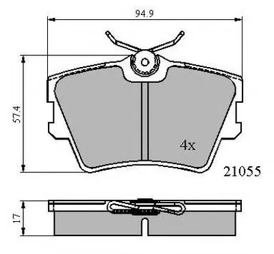 Комплект тормозных колодок, дисковый тормоз NATIONAL купить