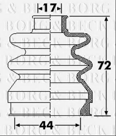 Пыльник, приводной вал BORG & BECK купить