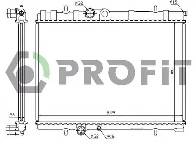 Радиатор, охлаждение двигателя PROFIT купить