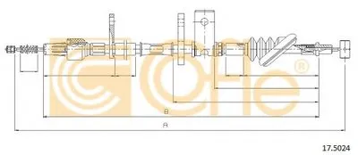 Трос, стояночная тормозная система COFLE купить