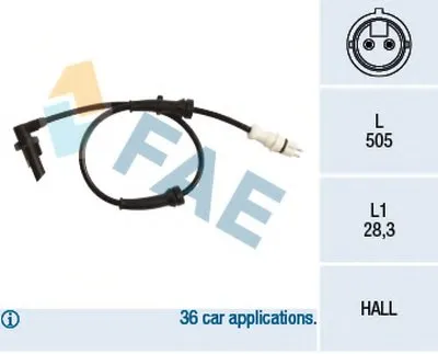 Датчик, частота вращения колеса FAE купить