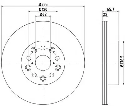 Тормозной диск PRO HELLA купить