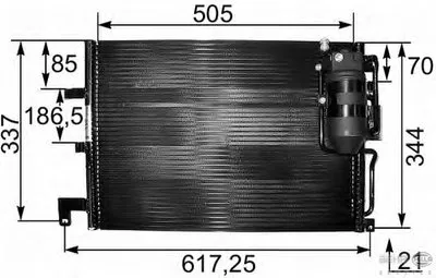 Конденсатор, кондиционер BEHR HELLA SERVICE HELLA купить