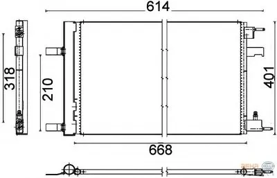 Конденсатор, кондиционер BEHR HELLA SERVICE HELLA купить