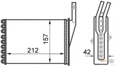 Теплообменник, отопление салона BEHR HELLA SERVICE HELLA купить