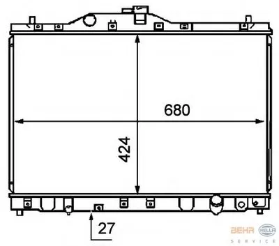 Радиатор, охлаждение двигателя BEHR HELLA SERVICE HELLA купить