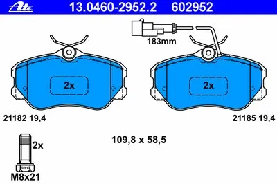 Комплект тормозных колодок, дисковый тормоз ATE купить