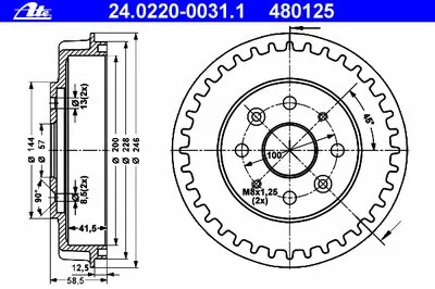 Тормозной барабан ATE купить