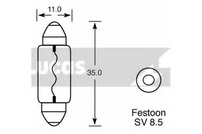 Лампа накаливания, фонарь освещения номерного знака LUCAS ELECTRICAL купить