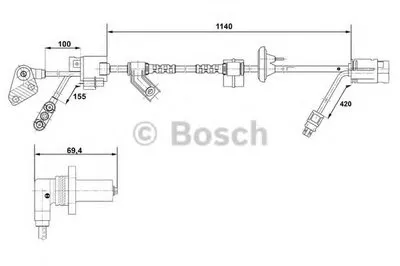 Датчик, частота вращения колеса BOSCH купить