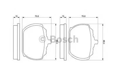 Комплект тормозных колодок, дисковый тормоз BOSCH купить
