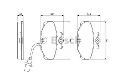 Комплект тормозных колодок, дисковый тормоз BOSCH купить