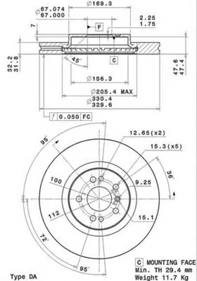 Тормозной диск COATED DISC LINE BREMBO купить