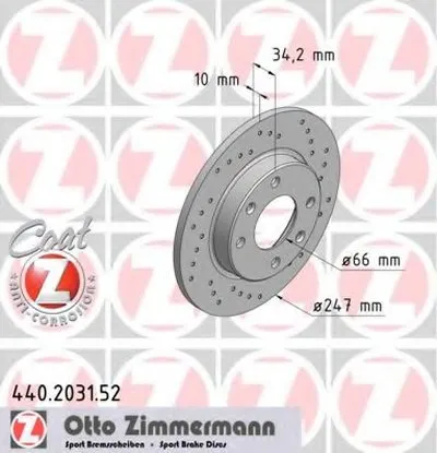 Тормозной диск SPORT BRAKE DISC COAT Z ZIMMERMANN купить
