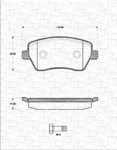 Комплект тормозных колодок, дисковый тормоз MAGNETI MARELLI купить