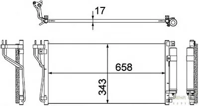 Конденсатор, кондиционер BEHR HELLA SERVICE купить