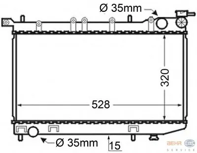 Радиатор, охлаждение двигателя BEHR HELLA SERVICE купить