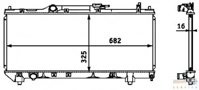 Радиатор, охлаждение двигателя BEHR HELLA SERVICE купить
