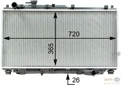 Радиатор, охлаждение двигателя BEHR HELLA SERVICE купить