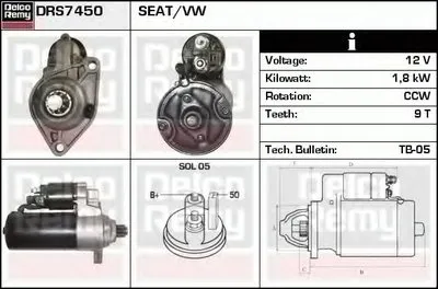 Стартер Remanufactured REMY (Light Duty) DELCO REMY купить