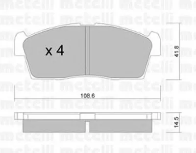 Комплект тормозных колодок, дисковый тормоз METELLI купить